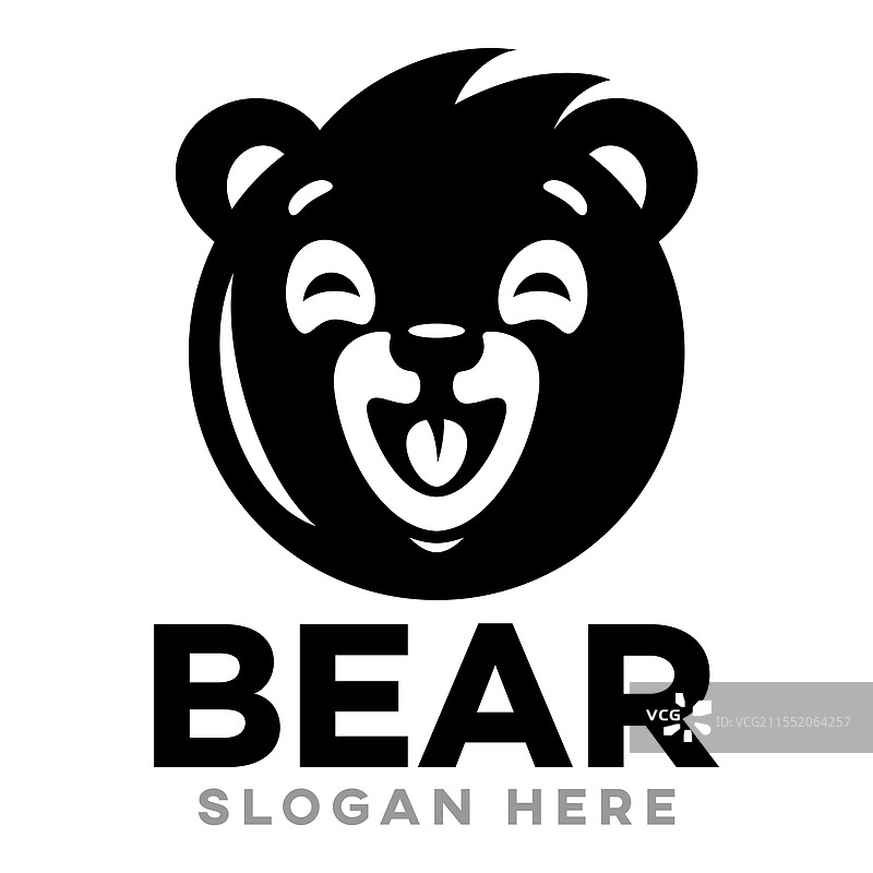 可爱的熊标志图片素材