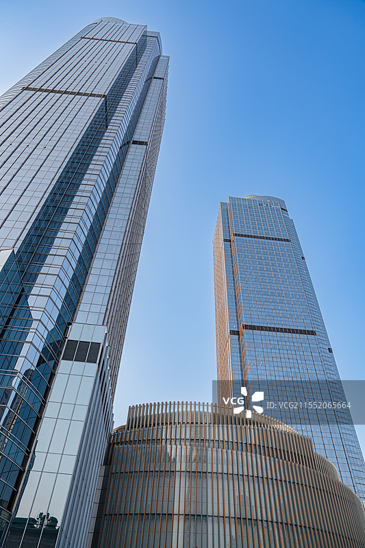 上海 徐家汇商圈 港汇恒隆 摩天大楼 城市天际线图片素材