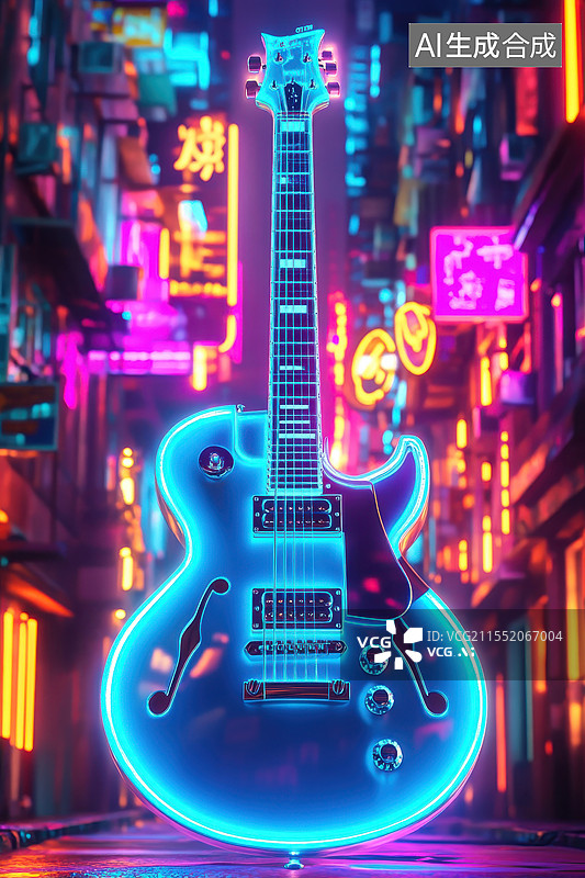 【AI数字艺术】摇滚电吉它音乐节设计素材图片素材