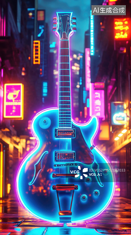 【AI数字艺术】摇滚电吉它音乐节设计素材图片素材