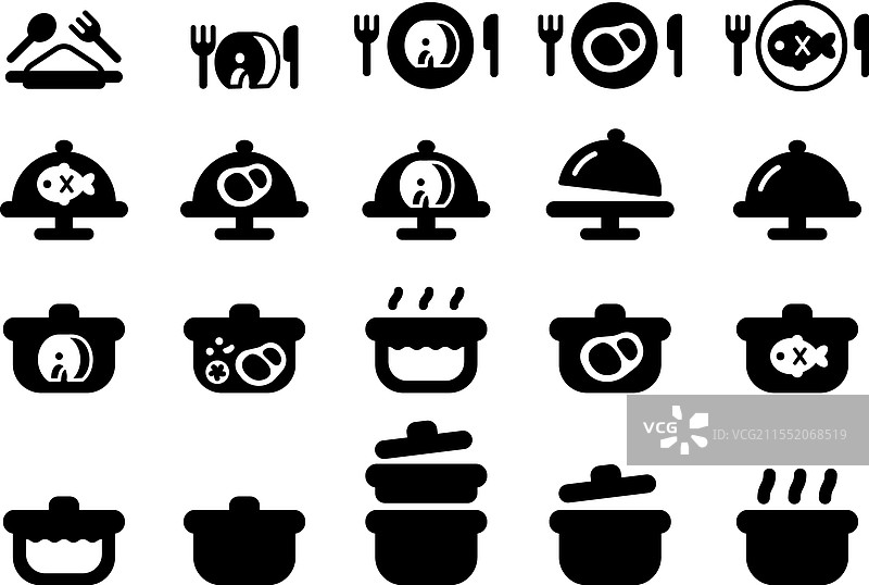 食品和厨房用品符号图片素材