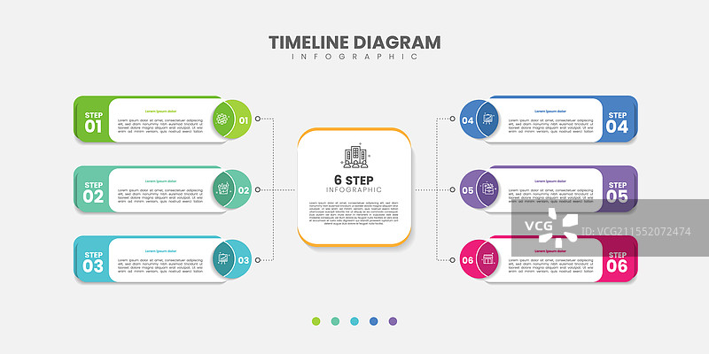 圆形信息图表的标签设计图片素材