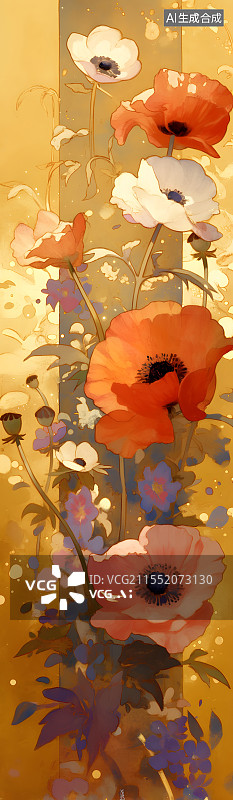 【AI数字艺术】花朵 纹样 纺织图片素材