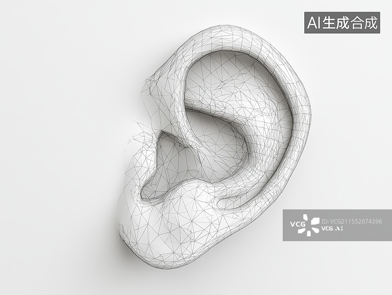 【AI数字艺术】人类耳朵模型图片素材