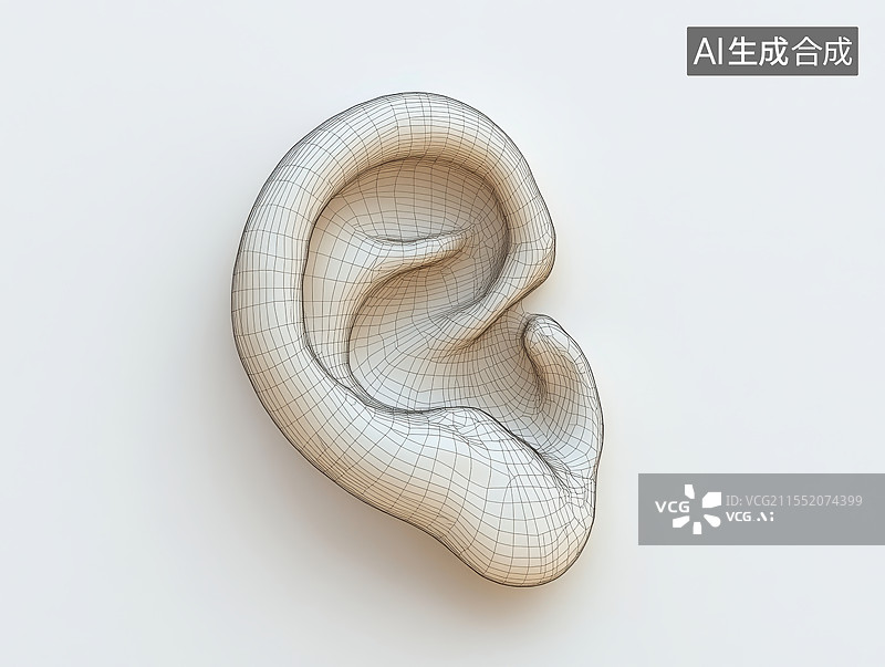 【AI数字艺术】人类耳朵模型图片素材