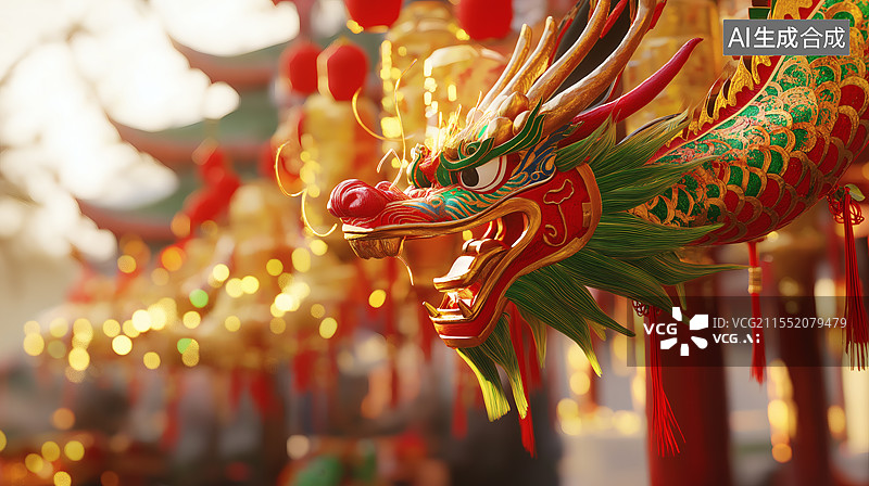 【AI数字艺术】龙舞新春图片素材