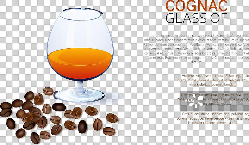 一杯干邑酒图片素材