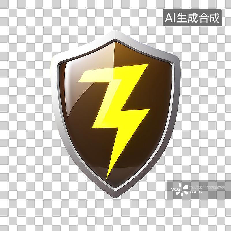 【AI数字艺术】3D渲染，盾，盾牌，黑色图形图标免抠元素图片素材