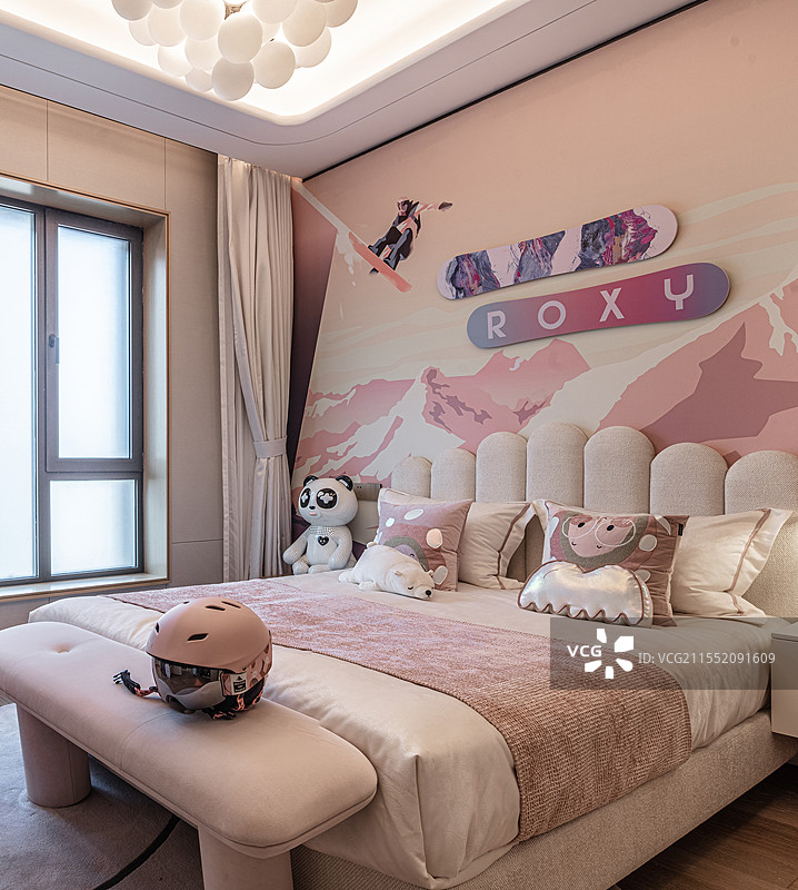 样板房中的儿童房展示图片素材