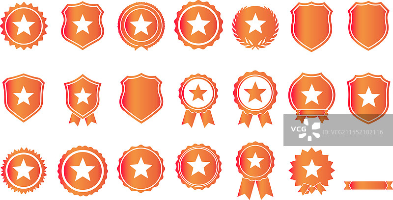 奖章和丝带图标图片素材