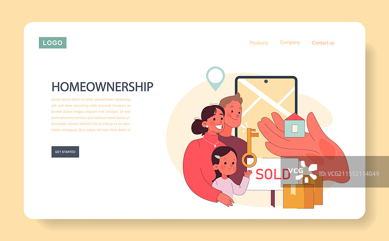 房屋拥有权概念平面图图片素材