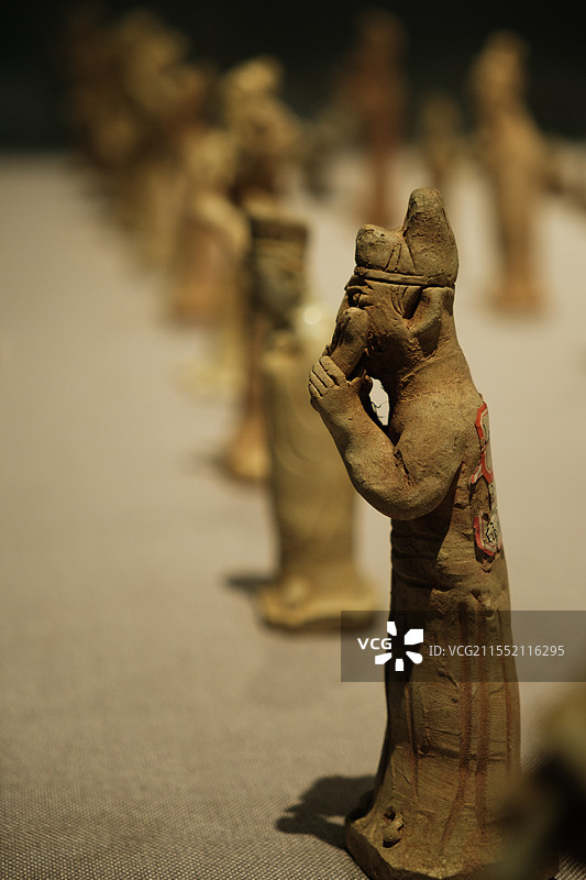 景德镇中国陶瓷博物馆——宋代瓷俑图片素材