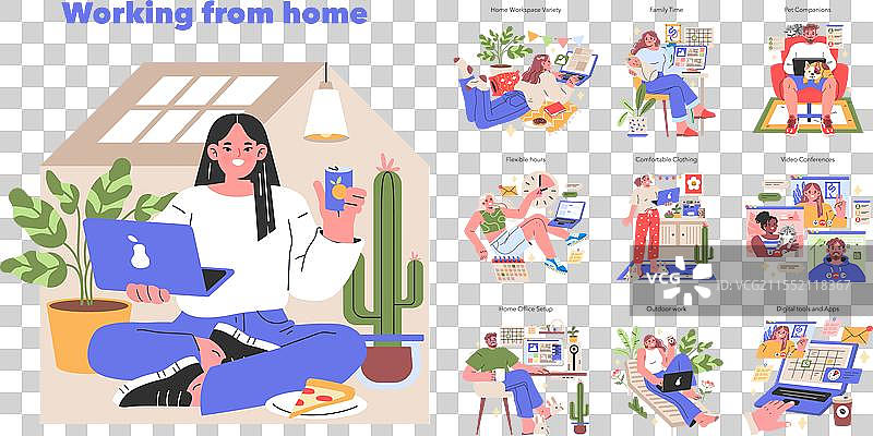 在家工作图片素材