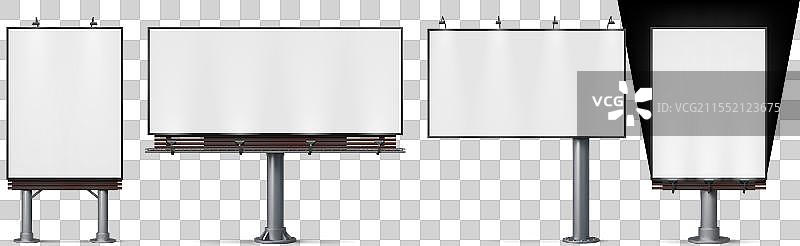 户外广告牌模型真实横幅图片素材