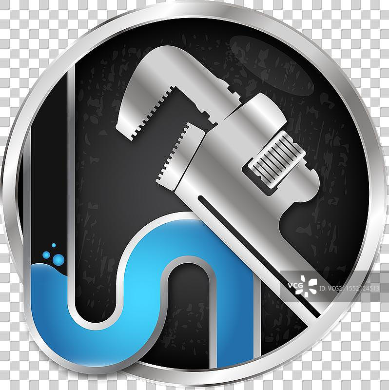 水钥匙和水管符号用于管道工程图片素材