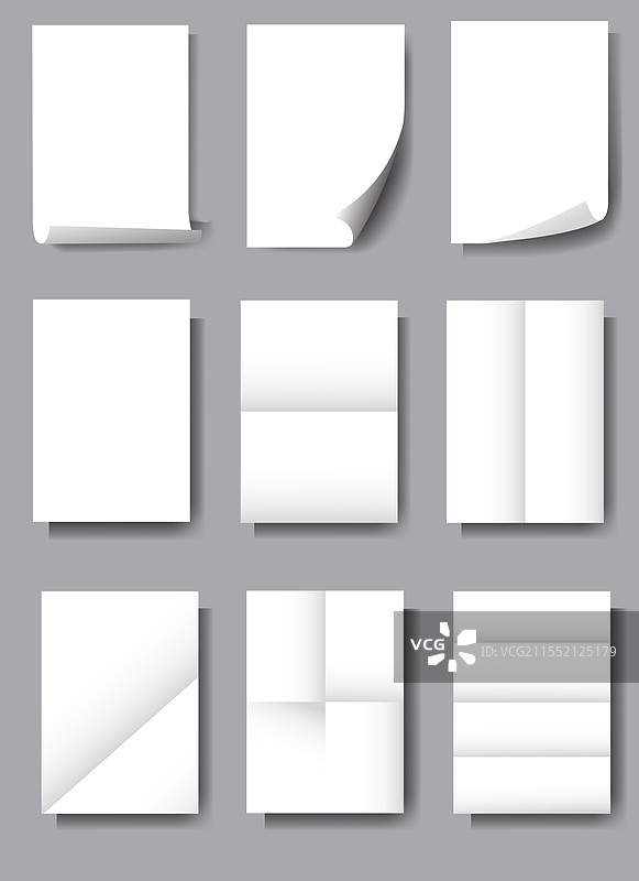 翻卷的纸张翻页角落图片素材