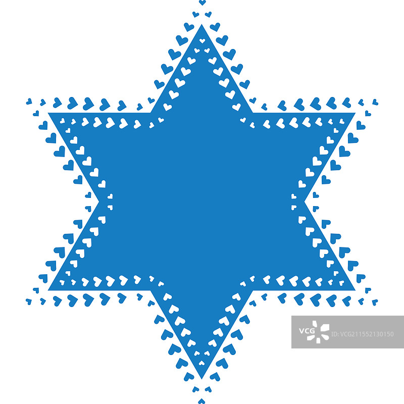 带有心形图案的蓝色大卫星图形图片素材