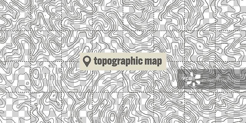 带等高线的地形图图片素材