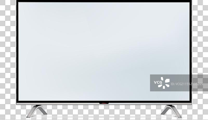 智能电视LED屏幕模型，孤立在白色背景上图片素材
