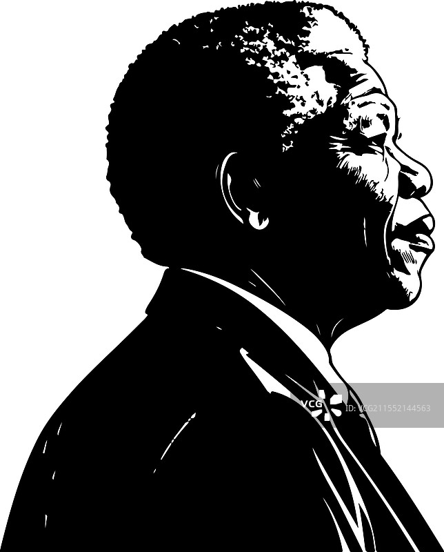 纳尔逊·曼德拉剪影设计图片素材