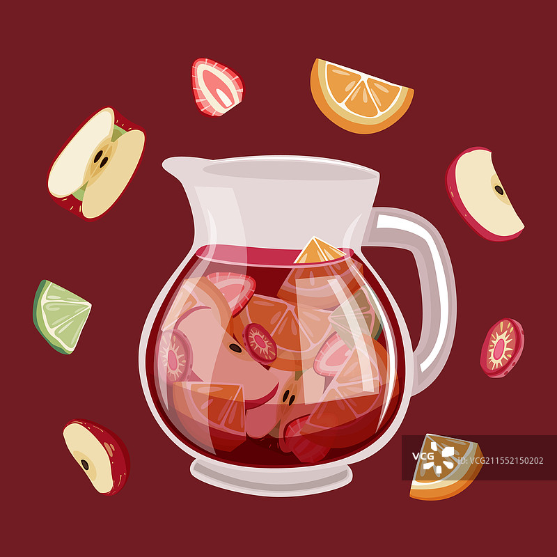 美味清爽的桑格利亚饮品图片素材