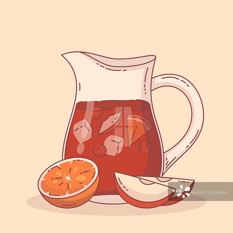 美味清爽的桑格利亚饮品图片素材