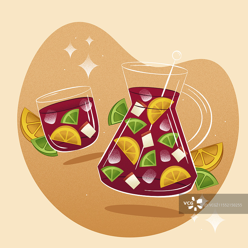 美味清爽的桑格利亚饮品图片素材