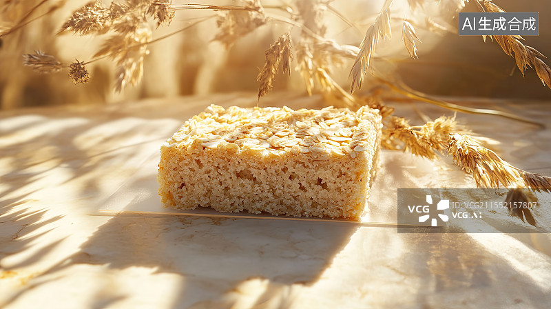 【AI数字艺术】桌子上面包和面包的特写镜头图片素材