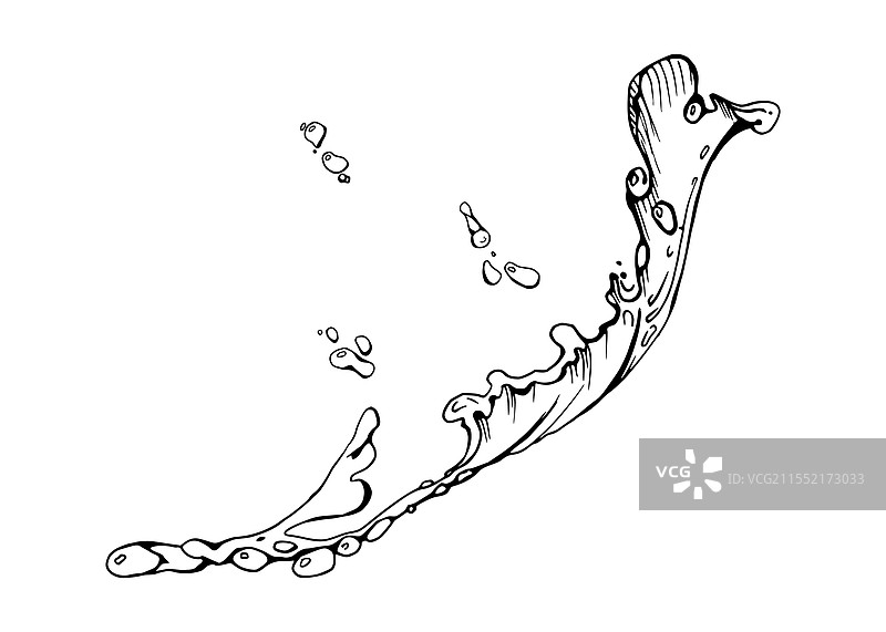 水流溅起泡沫、波浪和露珠图片素材