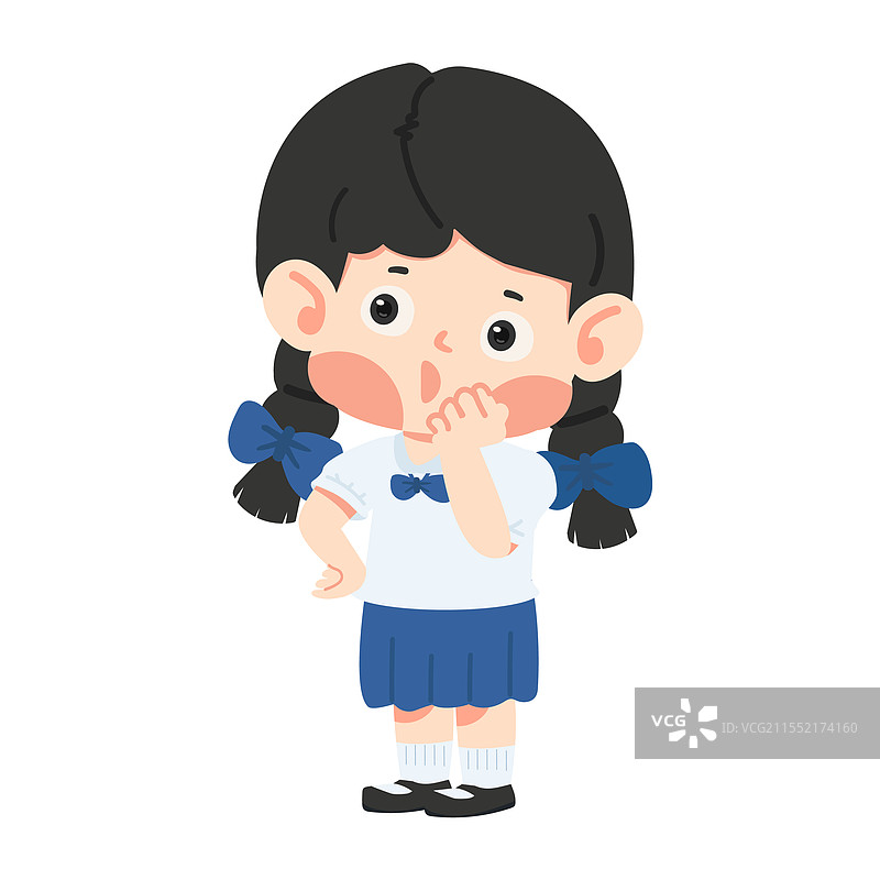 小女孩学生们在窃窃私语分享秘密图片素材