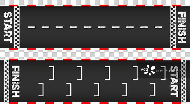 赛道的起点和终点线赛车起步或图片素材