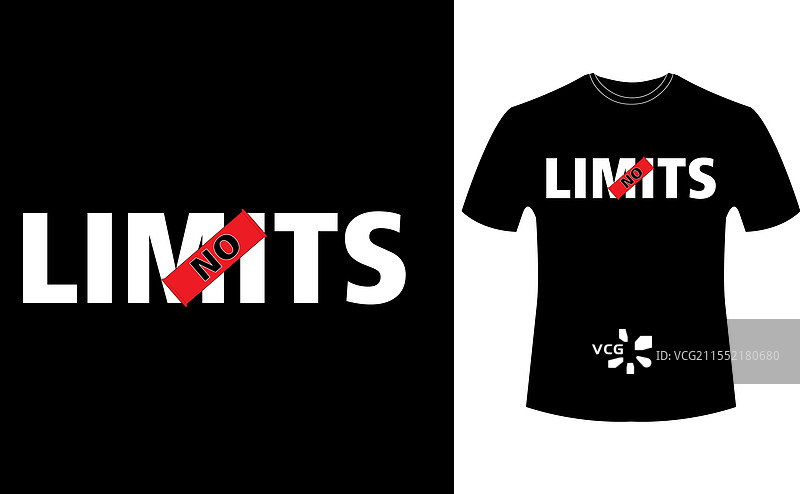 无限制 - 字体T恤设计图片素材