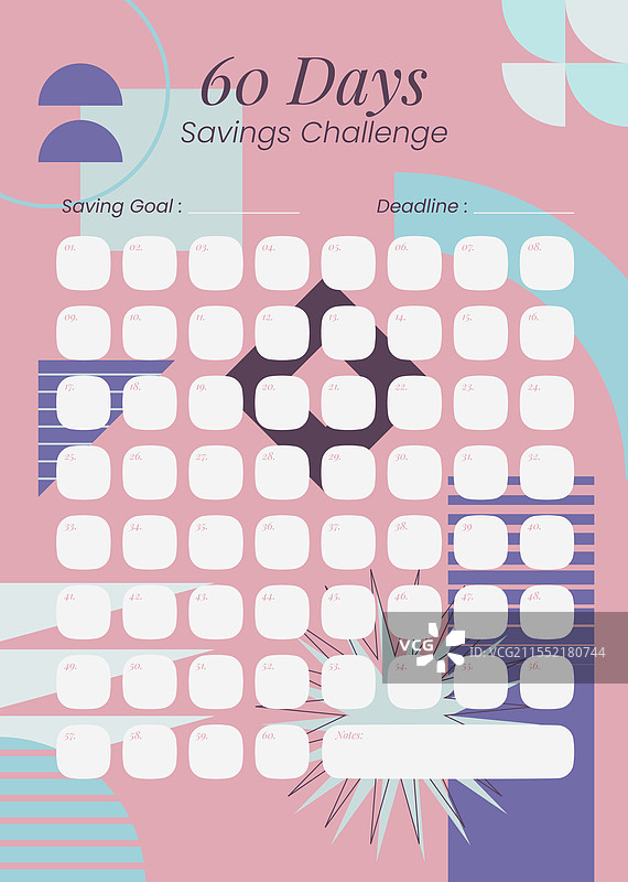 储蓄挑战模板图片素材