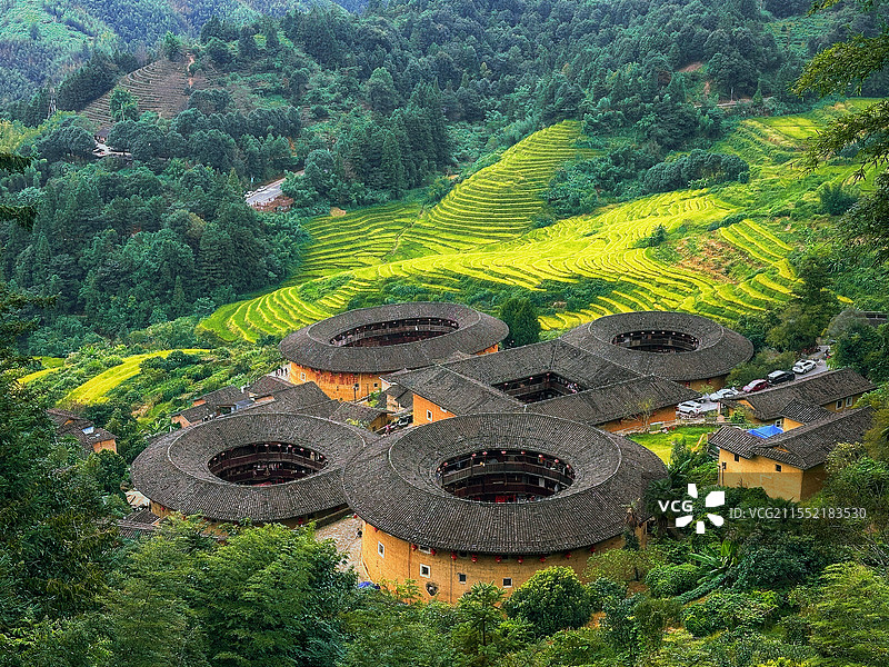 福建南靖土楼-四菜一汤图片素材