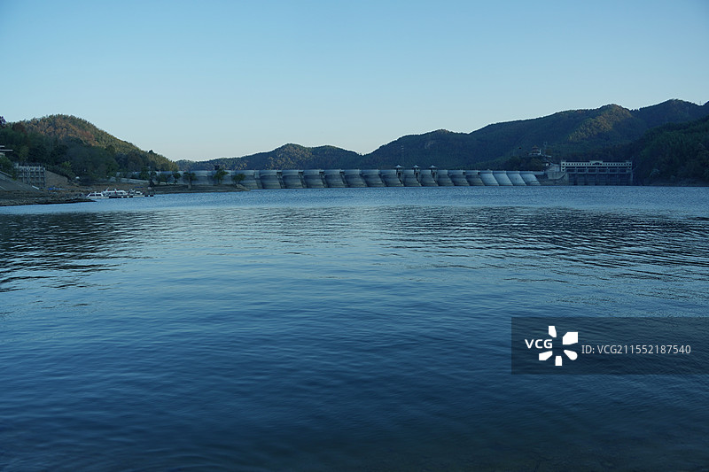 初冬安徽省六安市霍山县佛子岭水库景色图片素材