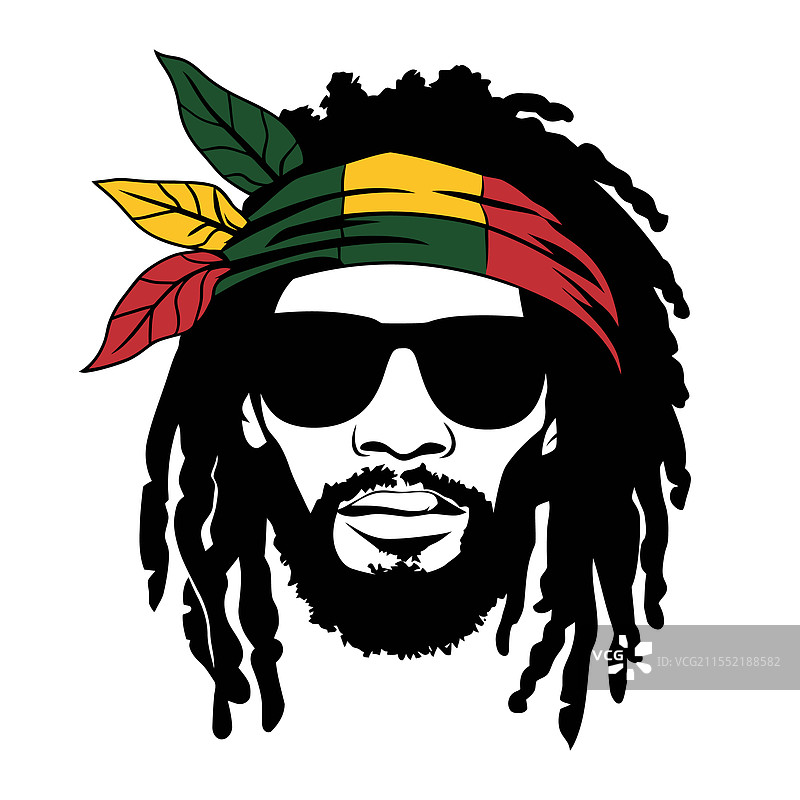 戴着头巾的辫子男士图片素材