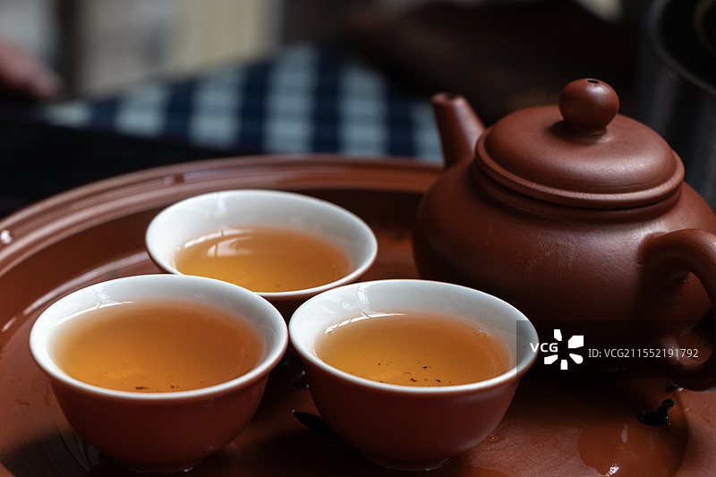 潮汕品茗-功夫茶特写图片素材