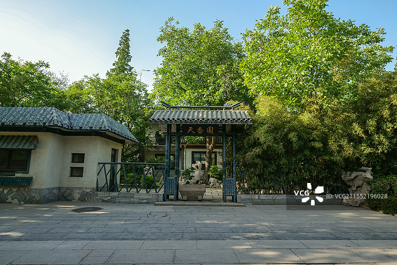 山东济南大明湖景区天香园图片素材
