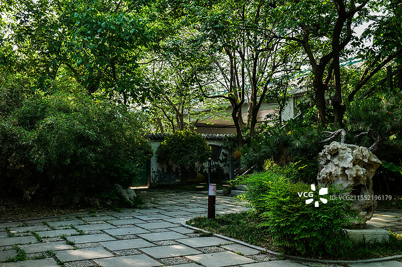 山东济南大明湖景区天香园图片素材