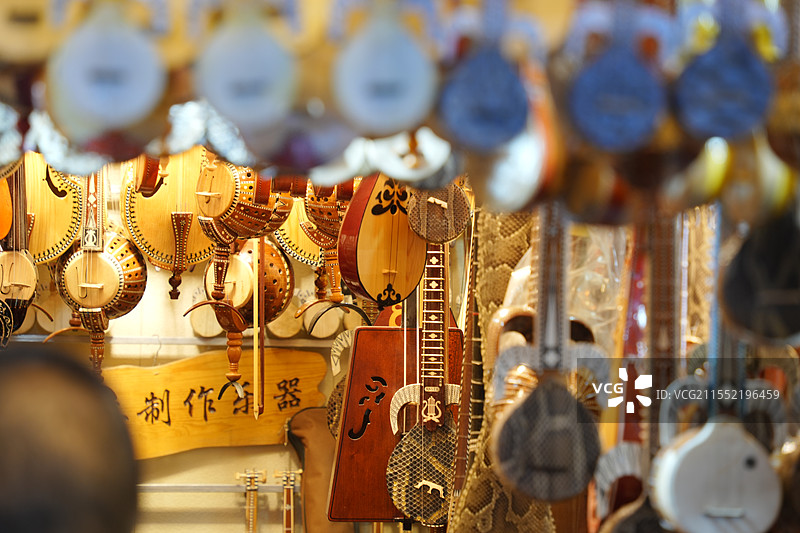 新疆特色乐器特写图片素材