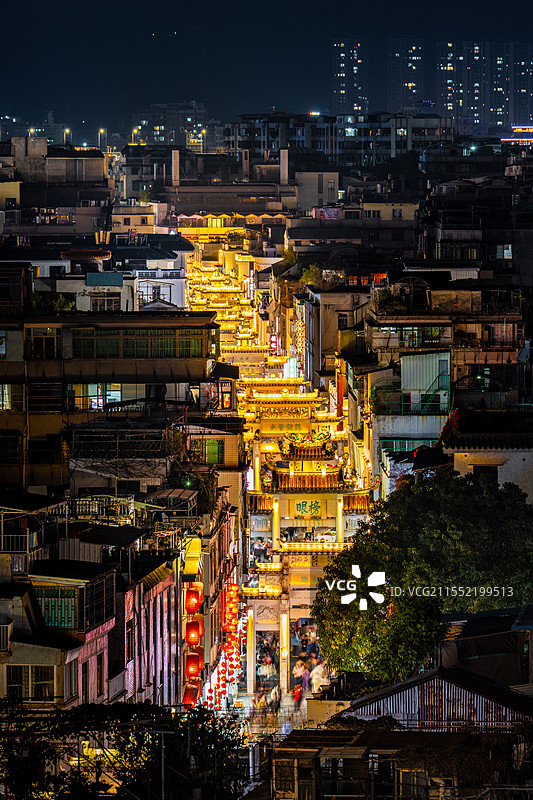俯瞰潮州古城牌坊街图片素材