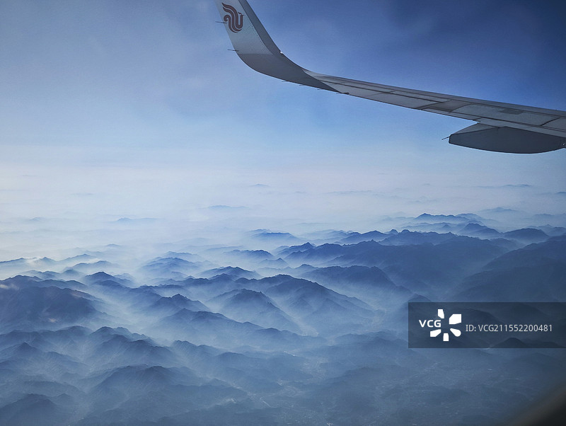 飞机俯瞰图片素材