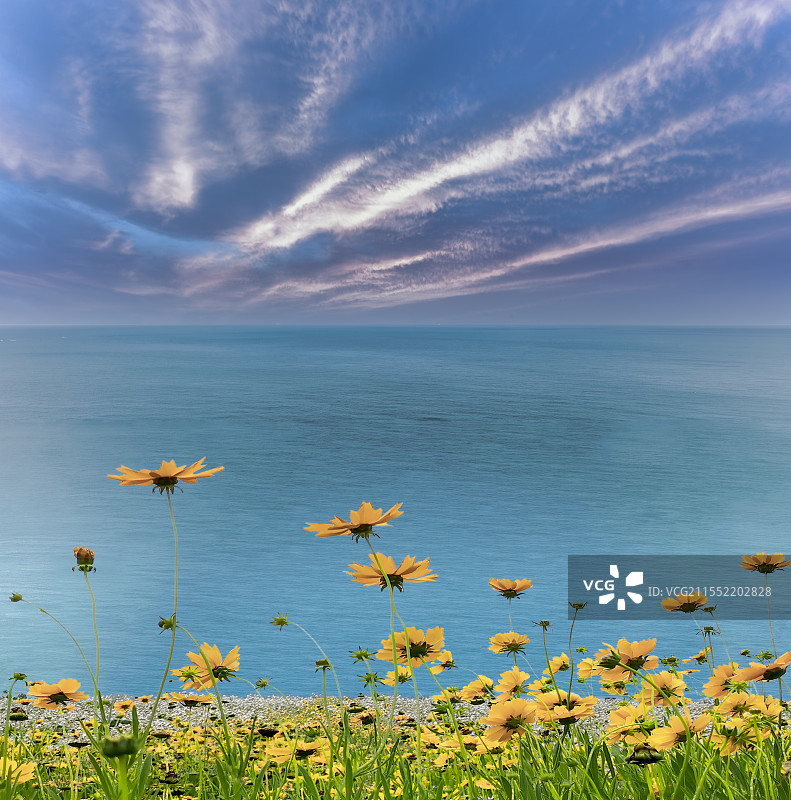 威海猫头山海上风景图片素材