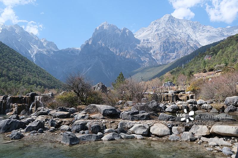 丽江蓝月谷图片素材