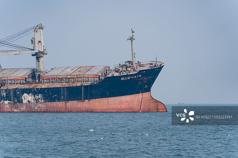 阴天的布鲁号沉船图片素材