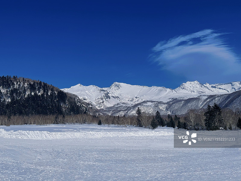 长白山雪地图片素材