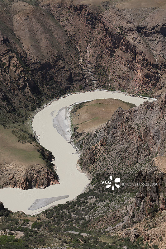 阔克苏大峡谷内的牛奶沟图片素材