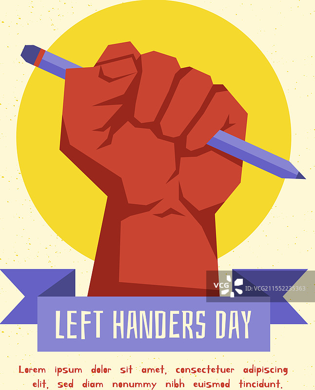 平面设计左撇子日图片素材