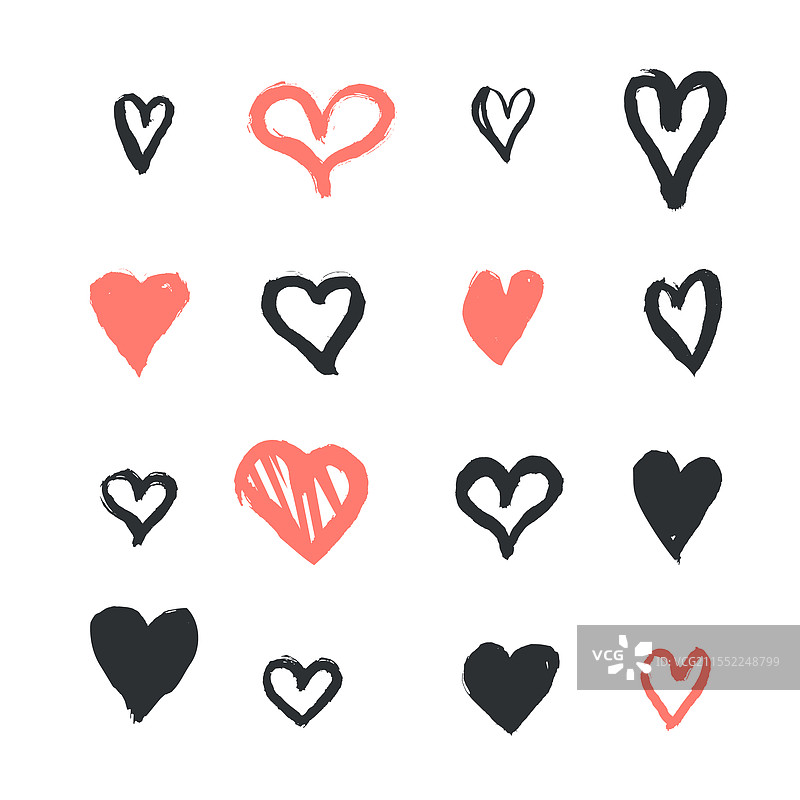 手绘风格的心形图案包图片素材