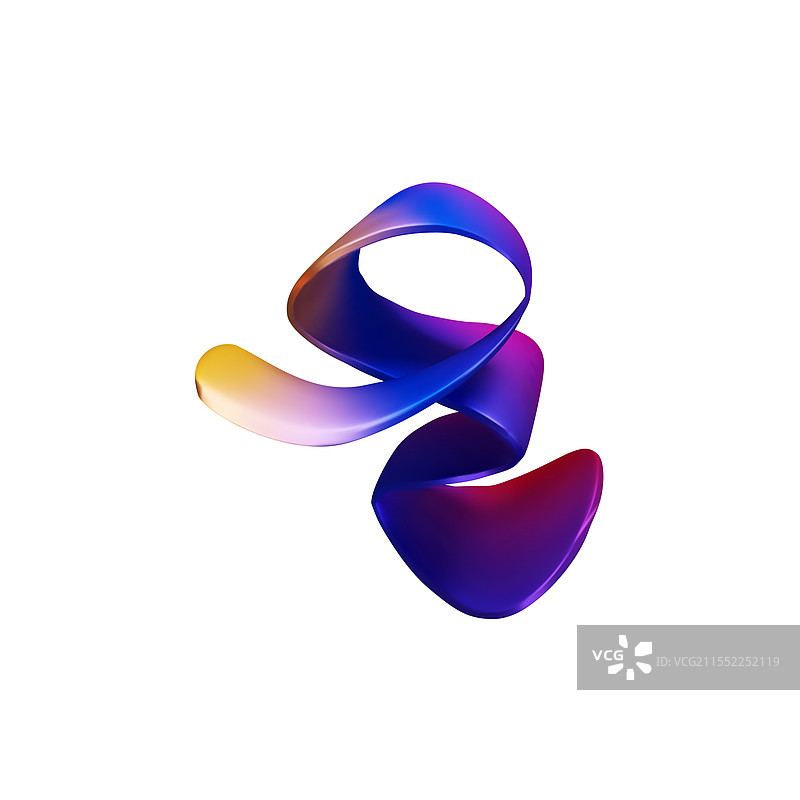 几何抽象形状的3D效果图片素材